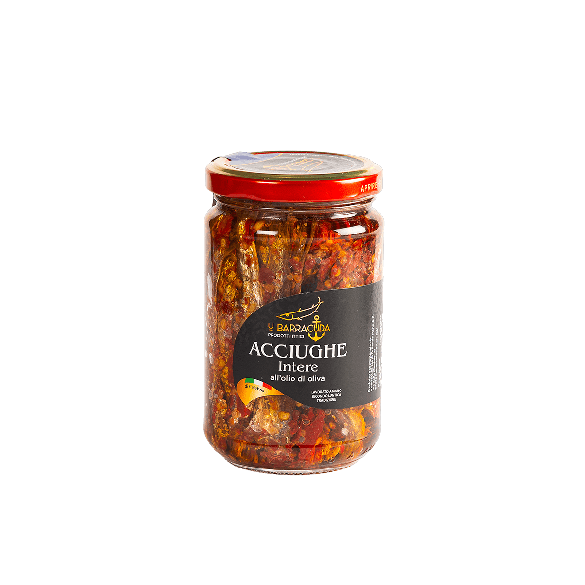 ubarracuda-conserva-di-mare3 Acciughe intere del Mediterraneo in olio di oliva 290g - immagine 1