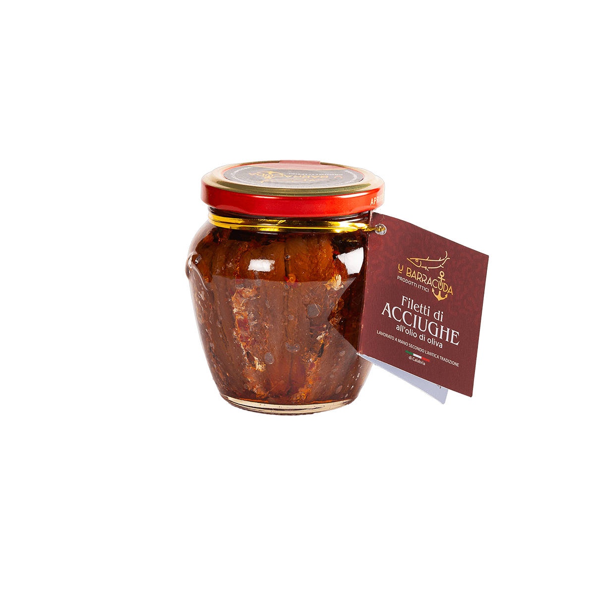 ubarracuda-conserva-di-mare6 Filetti di Acciughe del Mediterraneo in olio di oliva 180g - immagine 1